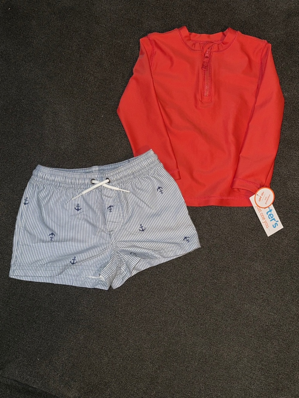 Baby Boy Swim 2 Piece Rash Guard Set - Picture 2 of 7